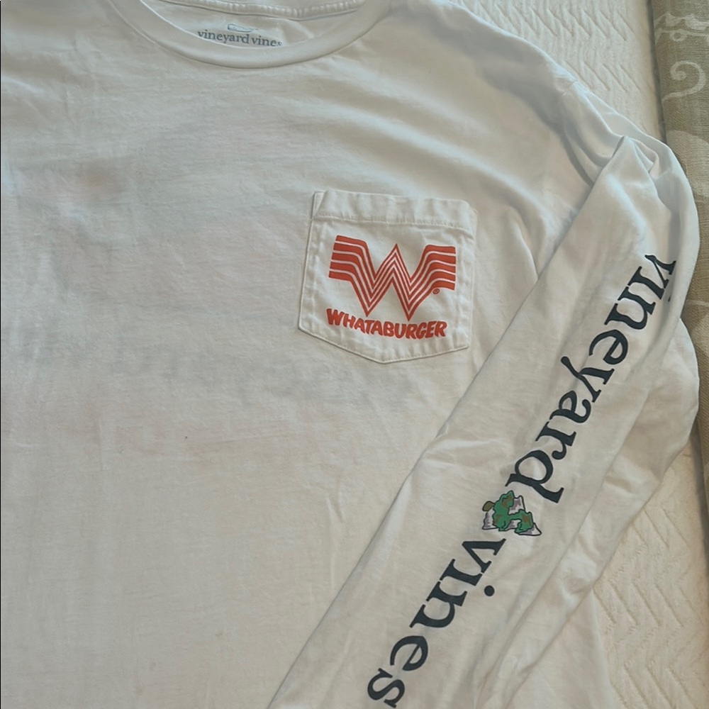 Vineyard Vines White Long Sleeve Tee Casual Comfort